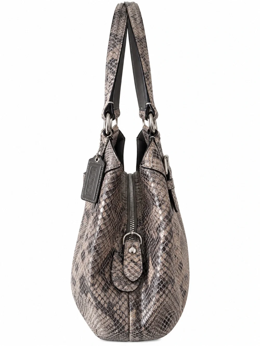 Coach Vintage Y2K Madison F19678 Python Embossed Leather Hobo Bag 13”